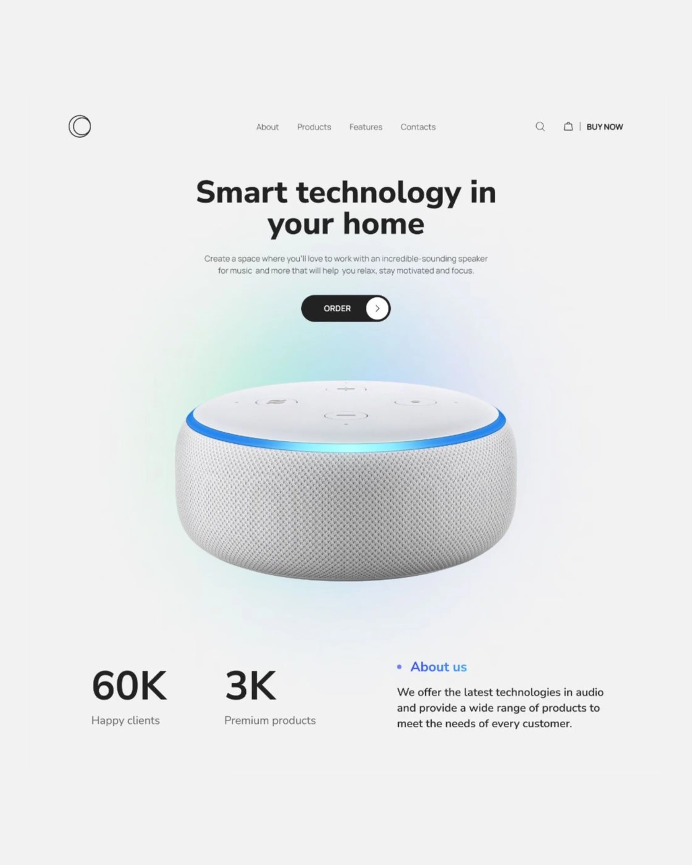 A smart-home product page — one integration into your stack.